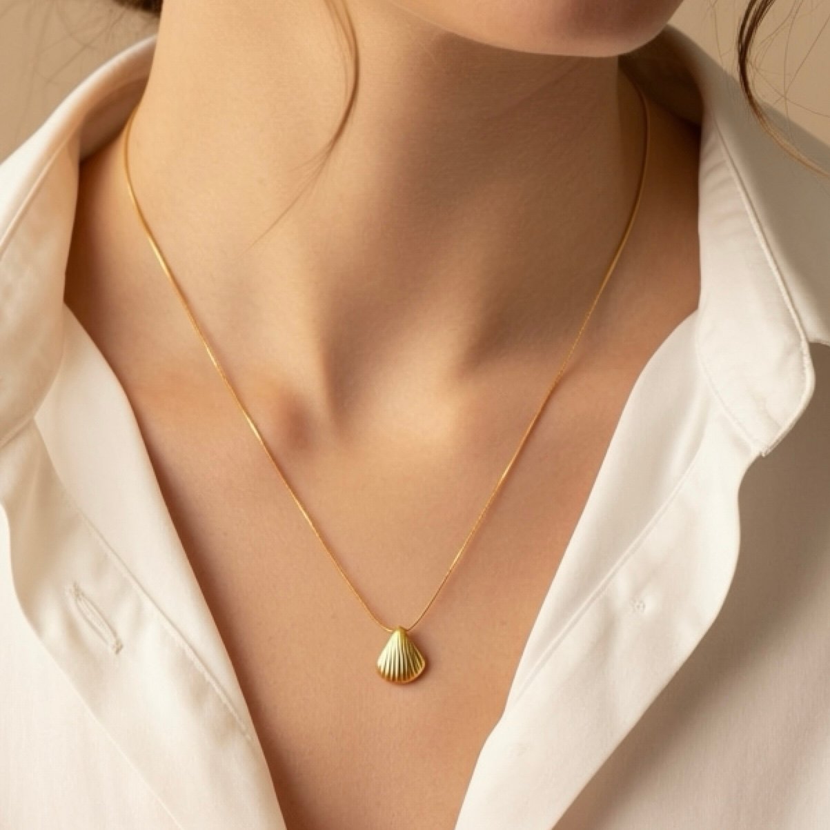 Gold Shell Pendant