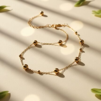 Gold Bead Chain Bracelet