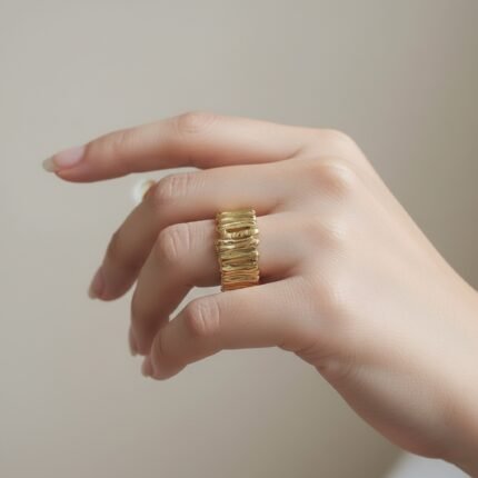 Parthenon Ribbed adjustable Ring