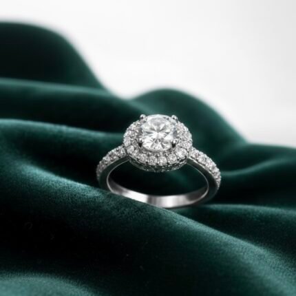 White Zircon Silver AD Ring