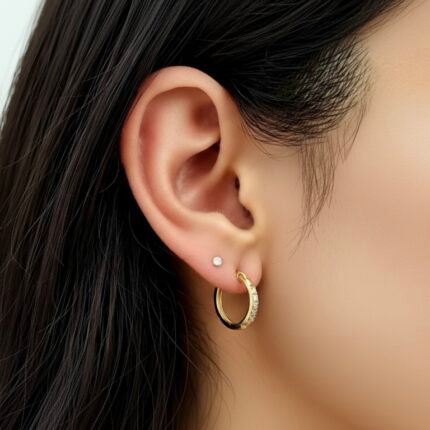 21K Gold Pave Zircon Bali