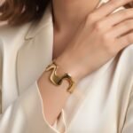 Molten Wave Wide Cuff Bracelet