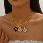 Gold-Trimmed Enamel Floral Set