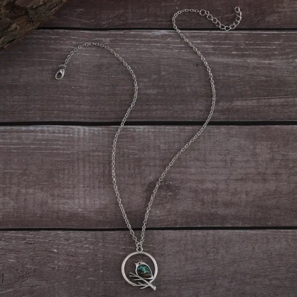 Vintage Tree Branch Bird Alloy Necklace