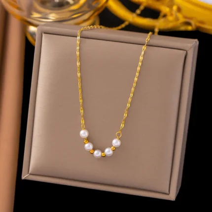 Luminous Simple Pearl Non-Tarnish Chain