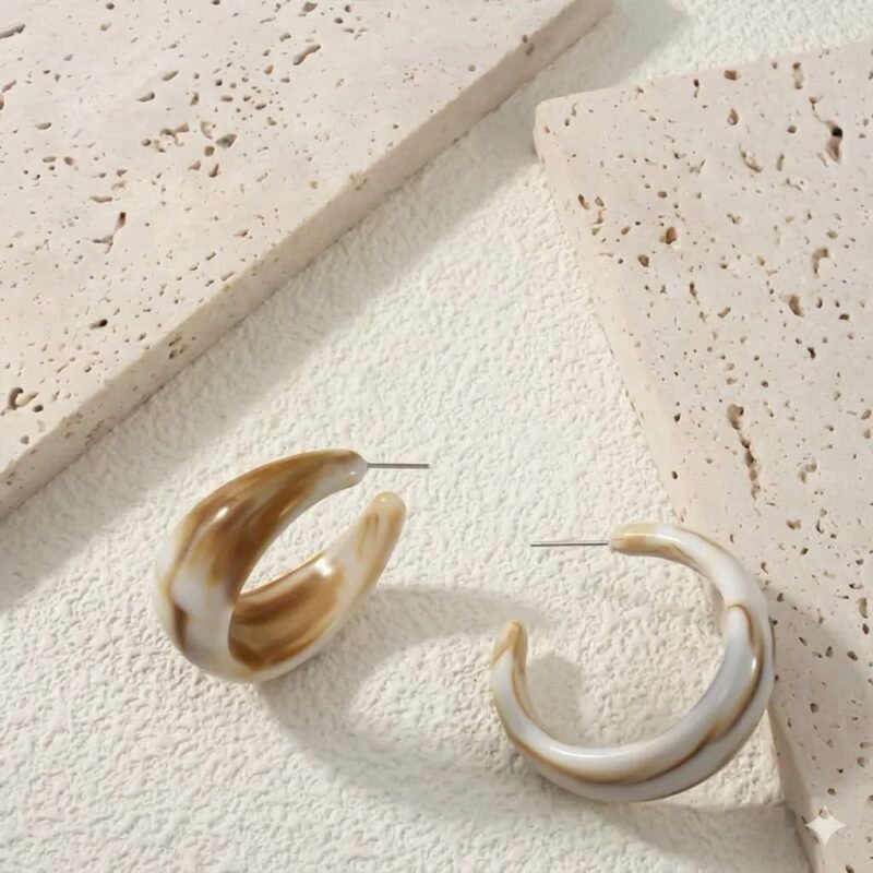 Coastal Shell Chunky Hoops
