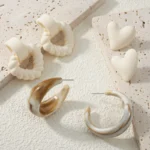 Coastal Shell Chunky Hoops
