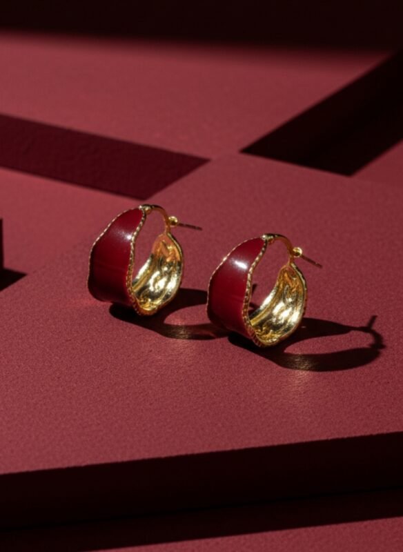 Deep Velvet Molten Hoops