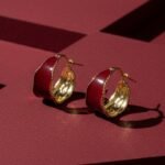 Deep Velvet Molten Hoops