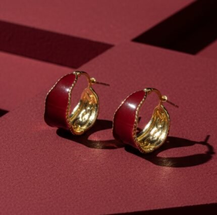 Deep Velvet Molten Hoops