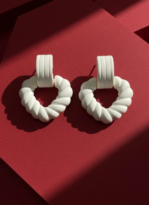 Matte Luxe Heart Earrings