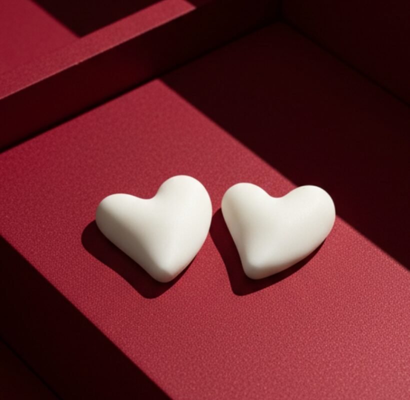 White Twist Hearts