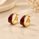 Deep Velvet Molten Hoops