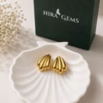 Vintage Tulip Ribbed Studs