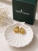 Vintage Tulip Ribbed Studs